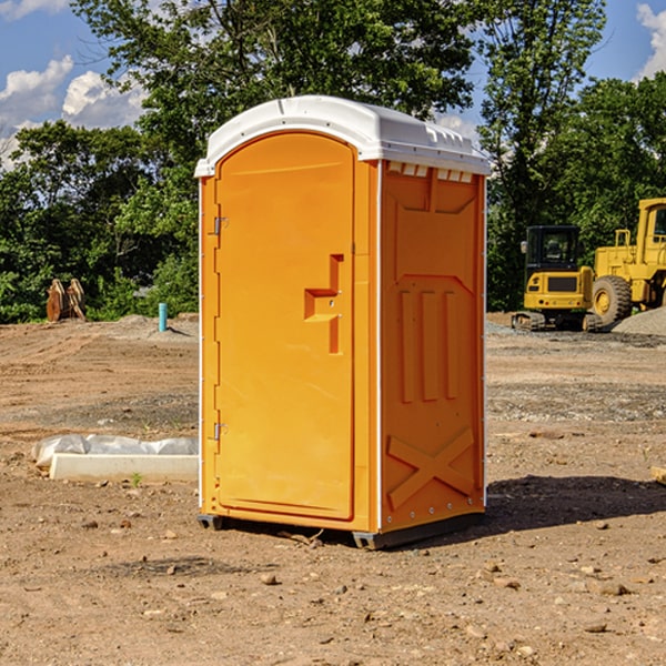 how often are the portable toilets cleaned and serviced during a rental period in Kickapoo Site 1 KS